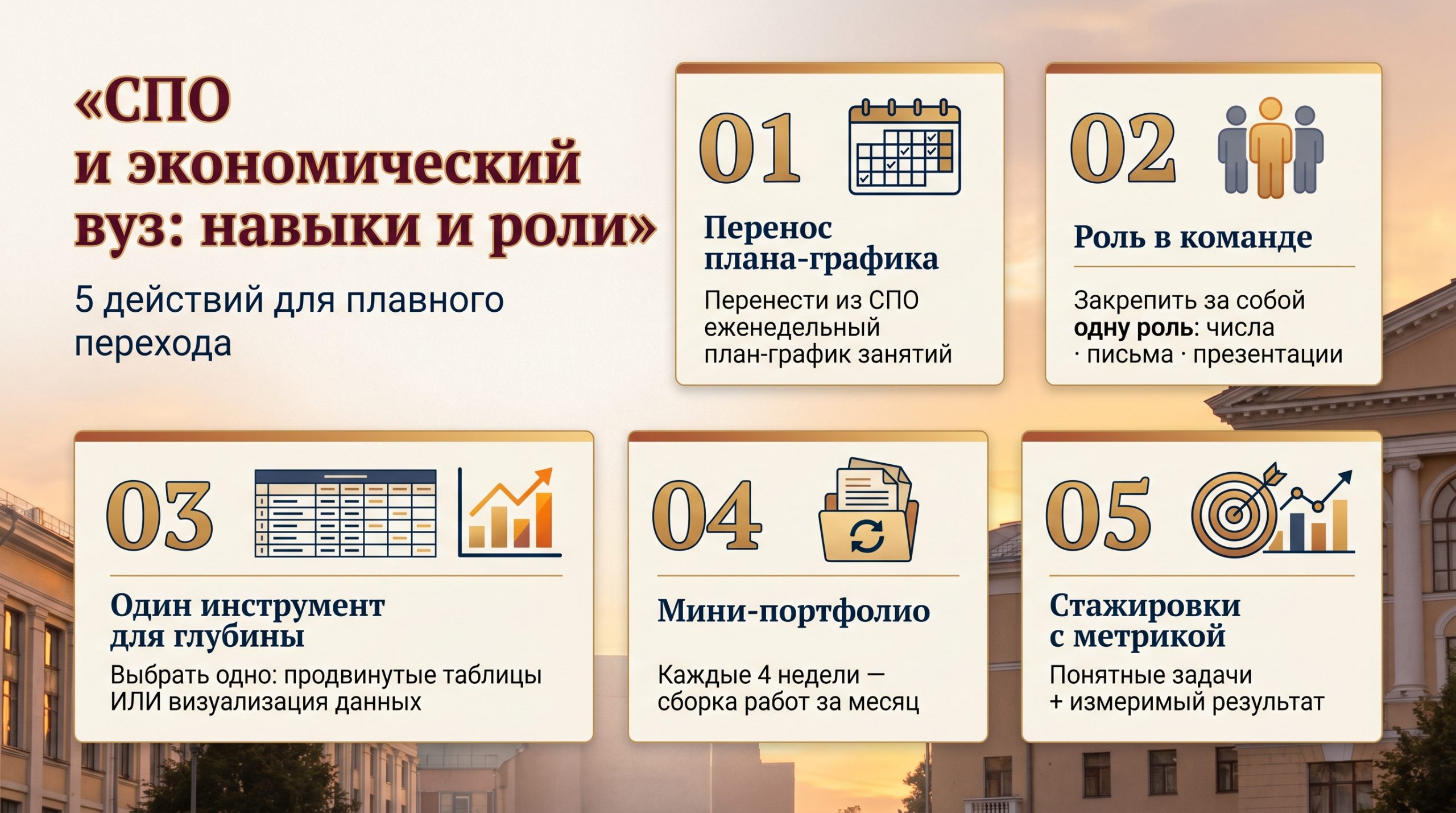 СПО и экономический вуз: навыки и роли