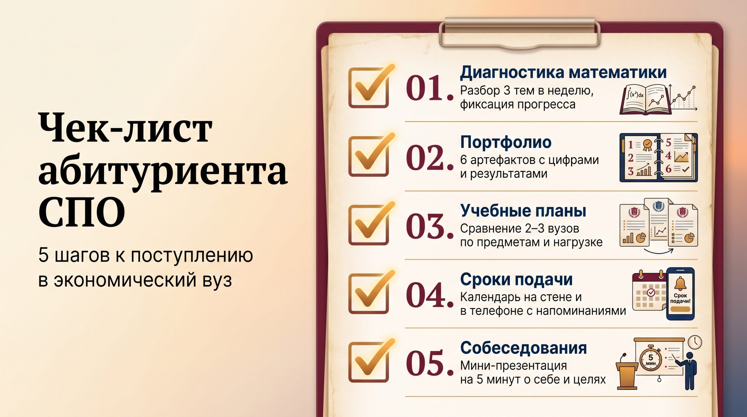 Чек-лист абитуриента СПО